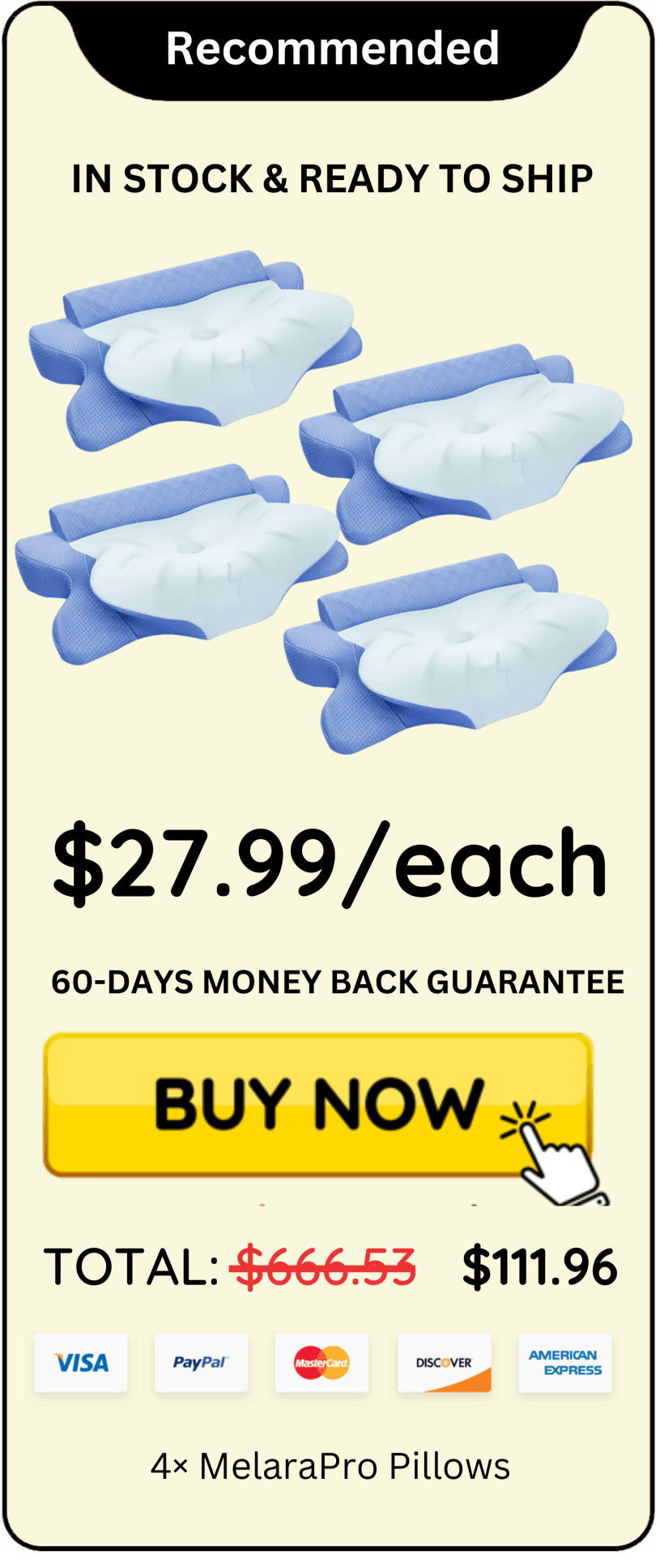 MelaraPro Pillows offer price 