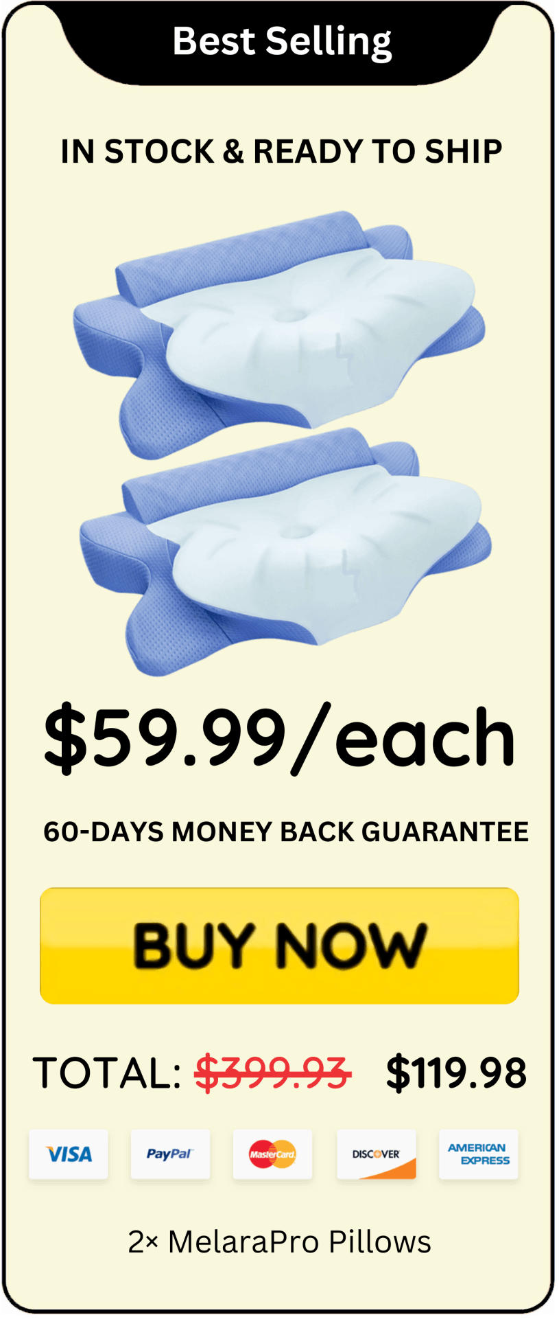 MelaraPro Pillows offer price 